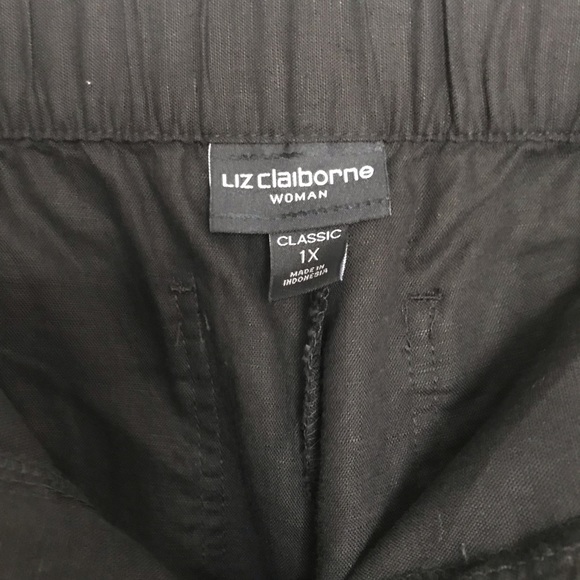 Liz Claiborne black cropped pants size 1x - Picture 3 of 5